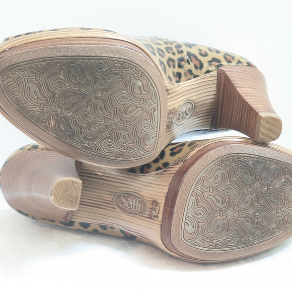 Leather leopard print heels by Sofft - Picture 11 of 13